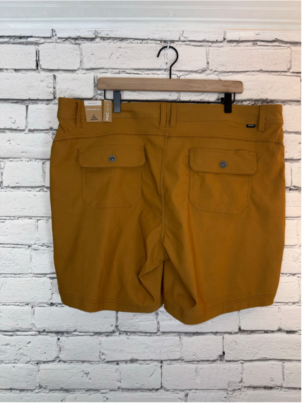 Women's Prana Shorts size 20W Mustard Yellow Halle Short Plus II 7’ Inseam NWT - Picture 11 of 16